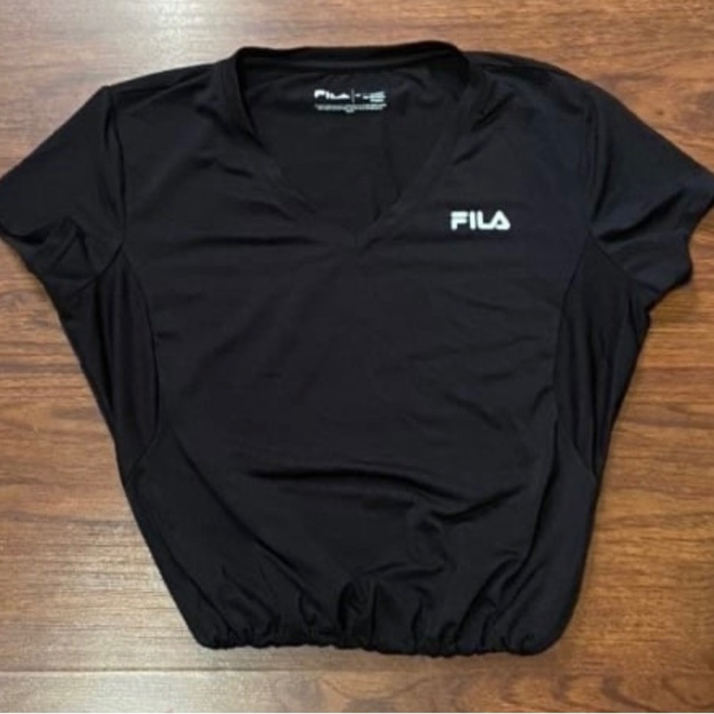 Fila Black Polo Crop Jersey